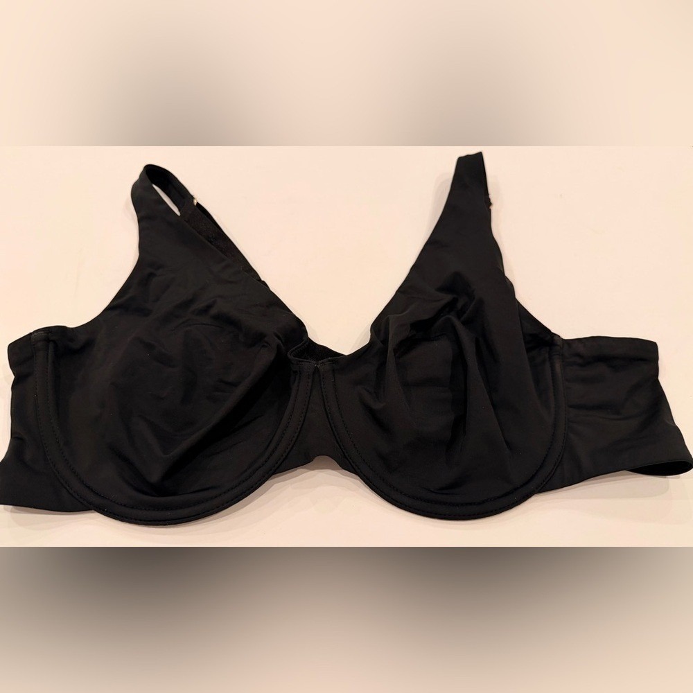 ThirdLove‎ 24/7 Classic Uplift Plunge Bra Black Microfiber Underwire Womens 38C